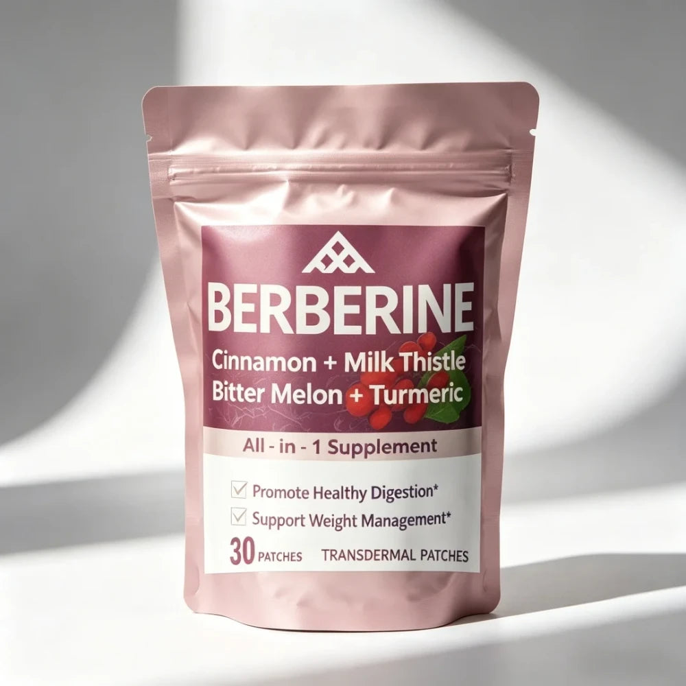 Berberine Transdermal Patches with Cinnamon and Milk Thistle